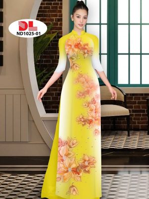 Vải Áo Dài Hoa In 3D AD ND1025 36